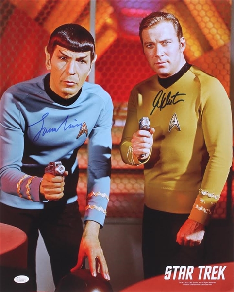 William Shatner & Leonard Nimoy Signed Star Trek 16x20 Photo (JSA COA)