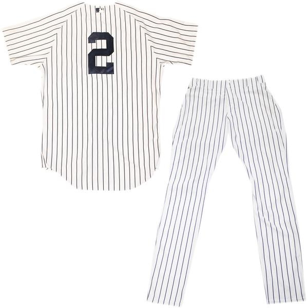 Lot Detail - Derek Jeter Game Used Pinstripe Jersey and Pants From his FINAL  SEASON