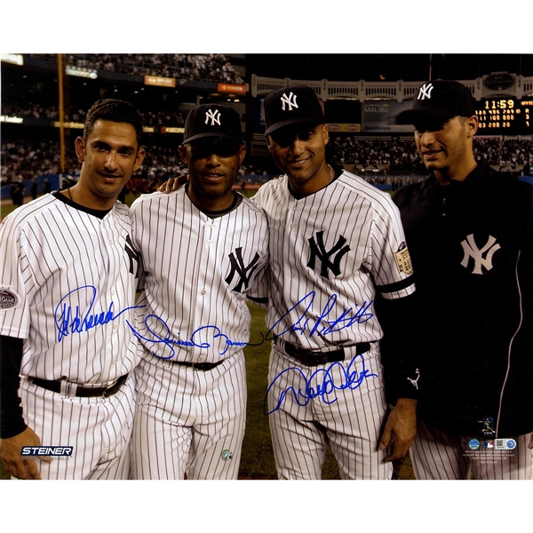 The New York Yankees Andy Pettitte Mariano Rivera Jorge Posada