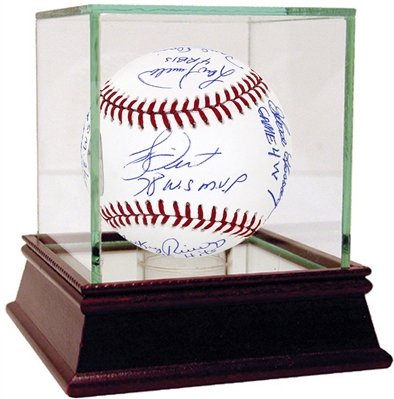 1978 Yankees Multi Signed and Inscribed 1978 World Series Baseball (12 Sigs) (MLB Auth) (Lyle, Gossage, Dent, Jackson, Randolph, Rivers, Chambliss, White, Nettles, Blair, Piniella, Guidry)