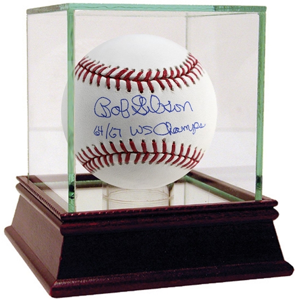 Bob Gibson Signed MLB Baseball w/ “64/67 WS Champs” Insc.