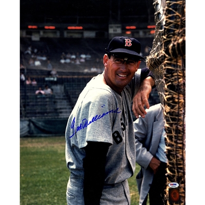 Ted Williams Signed 16x20 Photo Leaning on Batting Cage PSA/DNA