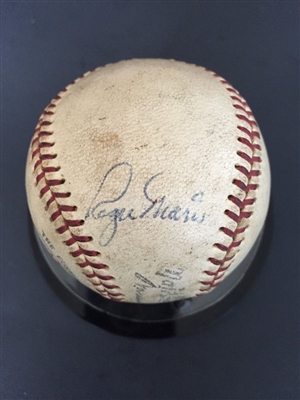 Roger Maris Single Signed Official NL Giles Baseball Vintage Autograph Jsa Coa
