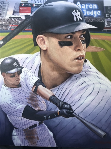 NY Yankees Aaron Judge Original Sports Art by Artist Doo S. Oh