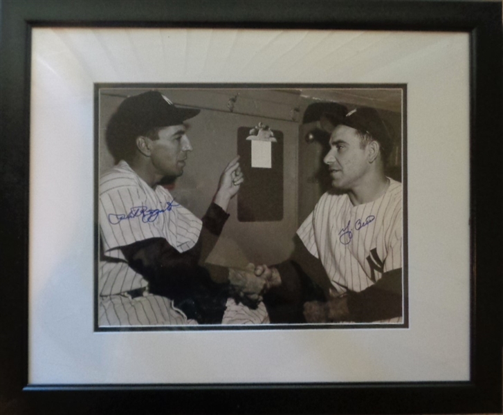 Yankees Legends Phil Rizzuto & Yogi Berra Signed Vintage 11x14 Framed Photo PIFA COA