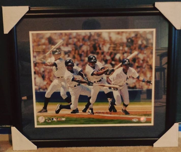 Alfonso Soriano NY Yankees Signed 16x20 4 Image Motion Framed Photo S&S COA