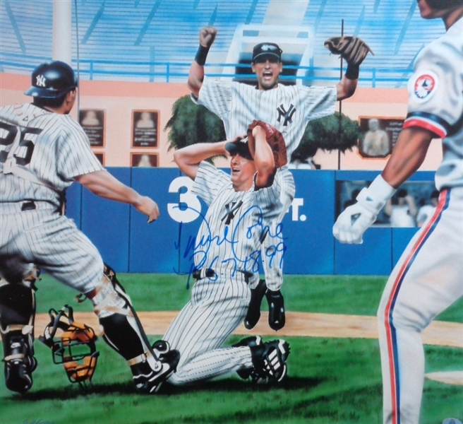 David Cone Yankees Signed Lithograph with Inscription PG 7-18-99 WYWHP Authenticated NO RESERVE
