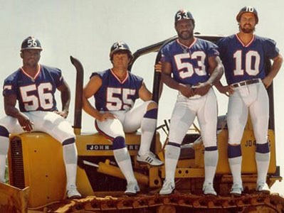 NY Giants CRUNCH BUNCH 20x24 Photo with L. Taylor, H. Carson, Kelley & Van Pelt 