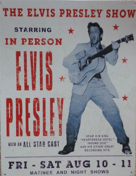 Elvis Presley in Concert Replica Vintage Metal Sign Licensed Product No Reserve
