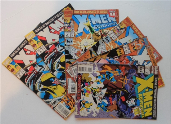 Lot of (6) Marvel X-Men Adventures Comic Books Issue #s 1 ,2 ,3 & 4 (there are 2 #3s & 2 #4s) No Reserve