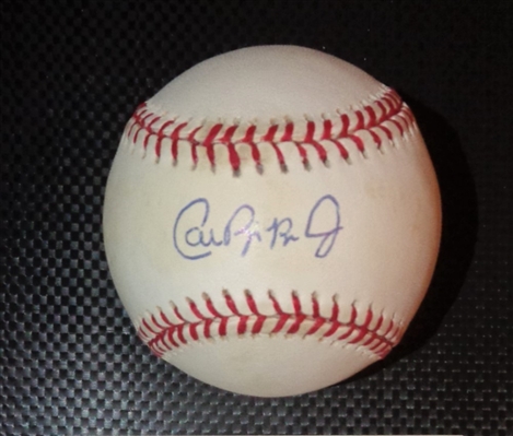 Cal Ripken Jr Signed Official Rawlings American League (Budig) Baseball Scord Board COA No Reserve
