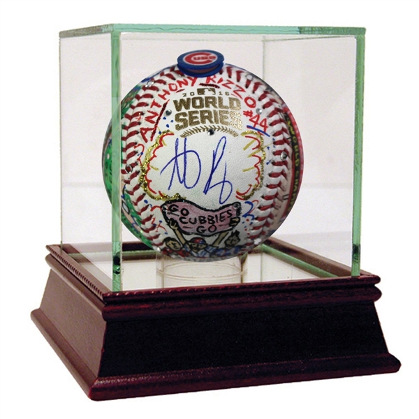 Anthony Rizzo Signed Charles Fazzino Pop Art 2016 World Series Baseball (Fanatics Auth)