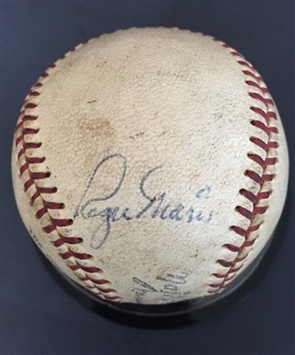 Roger Maris RARE Single Signed Official NL Giles Baseball Vintage Autograph JSA COA