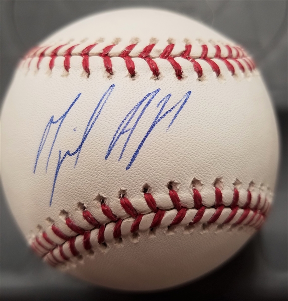 Yankees Young Superstar Miguel Andujar Signed OML Baseball MLB Certified