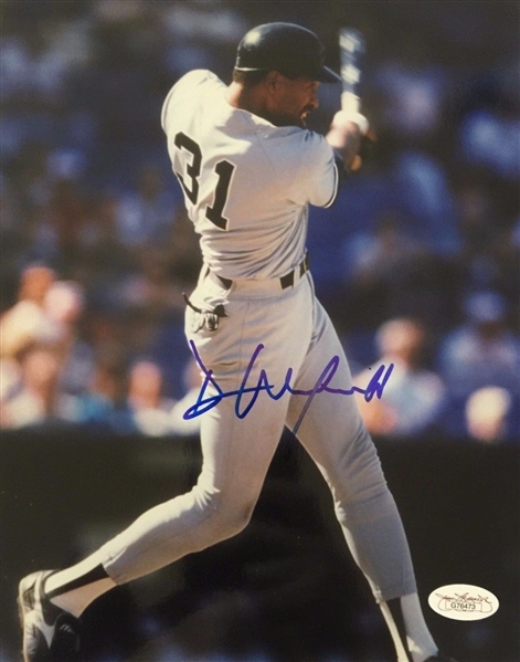 Dave Winfield Yankees Signed 8x10 "Hitting" Photo JSA Sticker Authenticity Sticker Attached No Reserve
