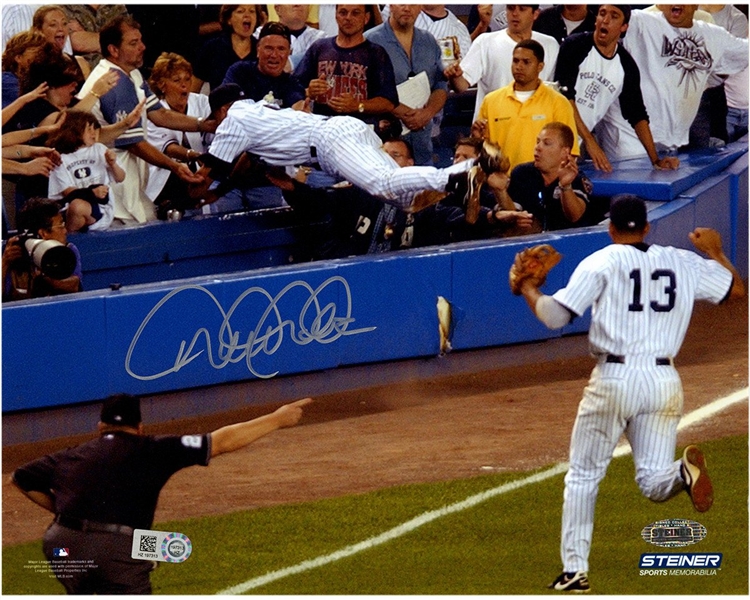 Derek Jeter 2004 Dive Wide Angle 8x10 Photograph (MLB Auth)