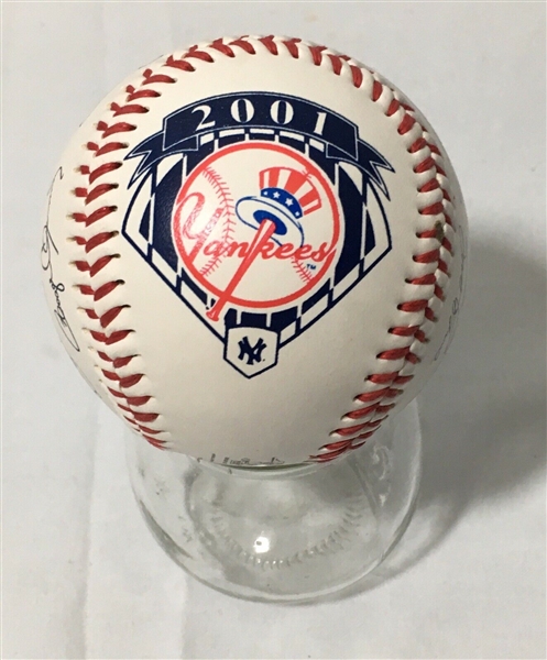 2001 NEW YORK YANKEES FACSIMILE SIGNED BASEBALL INCLUDES JETER Brand New with No Reserve