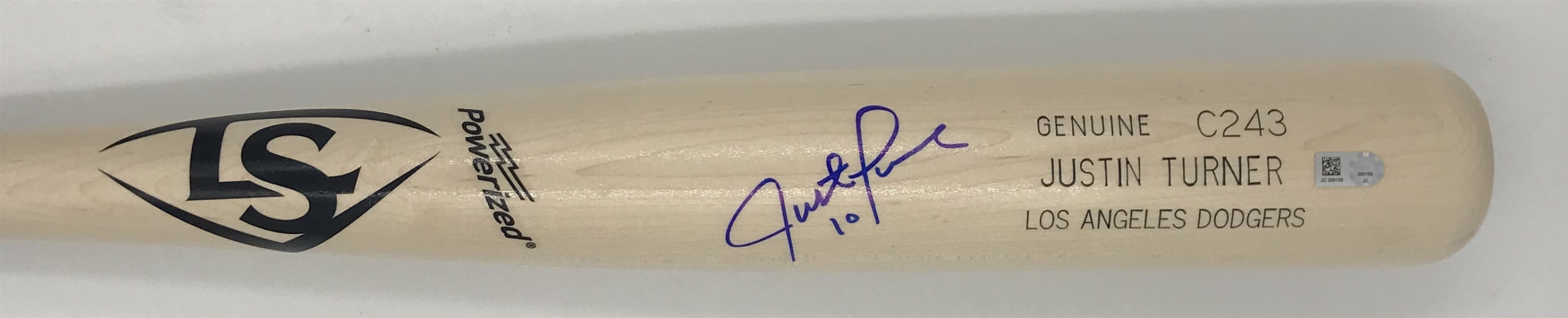 Justin Turner LA Dodgers Autographed Game Model Louisville Slugger Bat MLB Certified