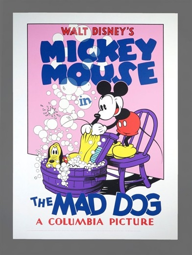 Mickey Mouse Vintage Fine Art Eight Color Serigraph  "The Mad Dog" by Walt Disney No Reserve