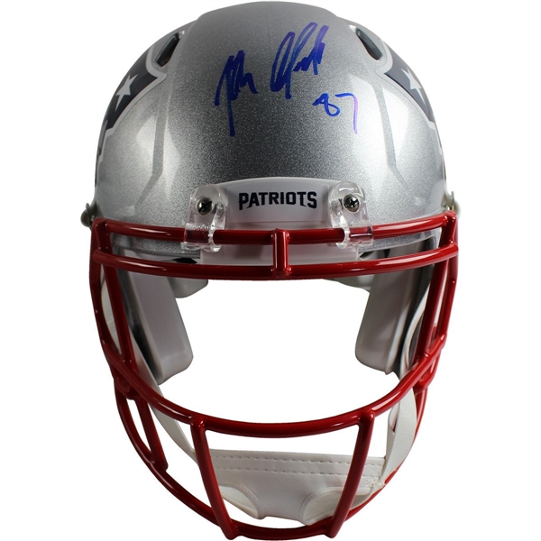 Rob Gronkowski Signed New England Patriots Speed Authentic Helmet(Signed on front)