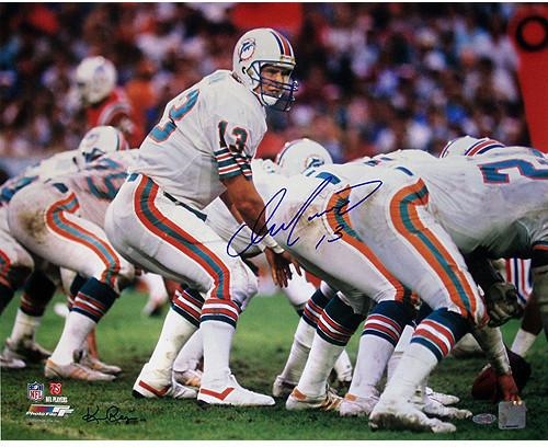 Dan Marino Miami Dolphins Home Jersey At The Line Of Scrimmage Horizontal 16x20 Photo (Signed by Ken Regan)
