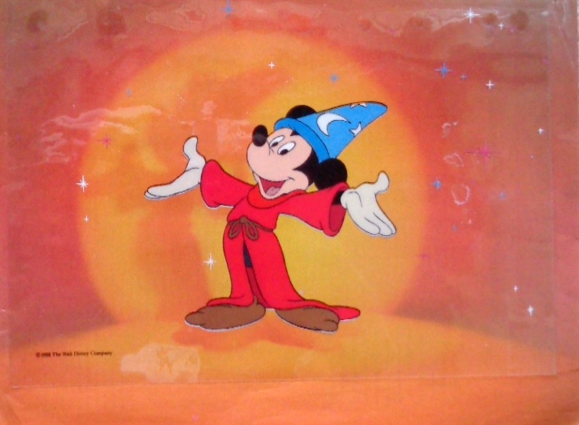 Mickey Mouse "Fantasia" Sericel @ 1988 Walt Disney Company No Reserve