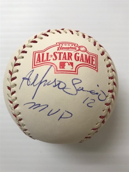Alfonso Soriano NY Yankees Signed 2004 Official All-Star Game Baseball with MVP Inscription S&P COA No Reserve