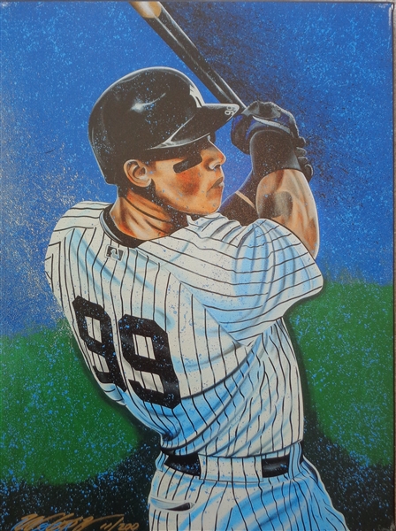 Aaron Judge Giclee on canvas by Sports Artist Bill Lopa LE/200 Signed by Lopa NO RESERVE