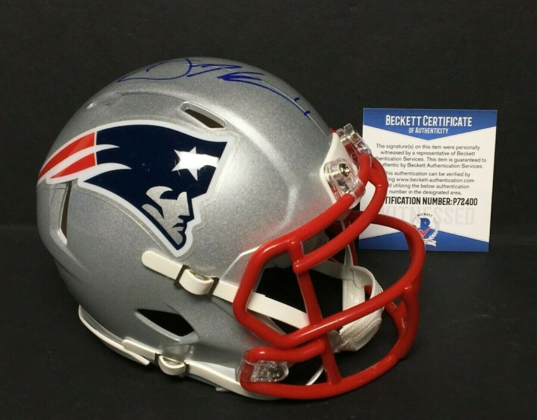 Julian Edelman Patriots SB MVP Signed Autographed Modern Speed Mini Helmet Beckett BSA Certified NO RESERVE!