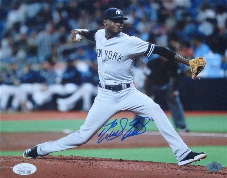 Domingo German NY Yankees Pitching ACE this Yr Signed 8x10 Throwing Photo JSA + WYWHP Certified No Reserve