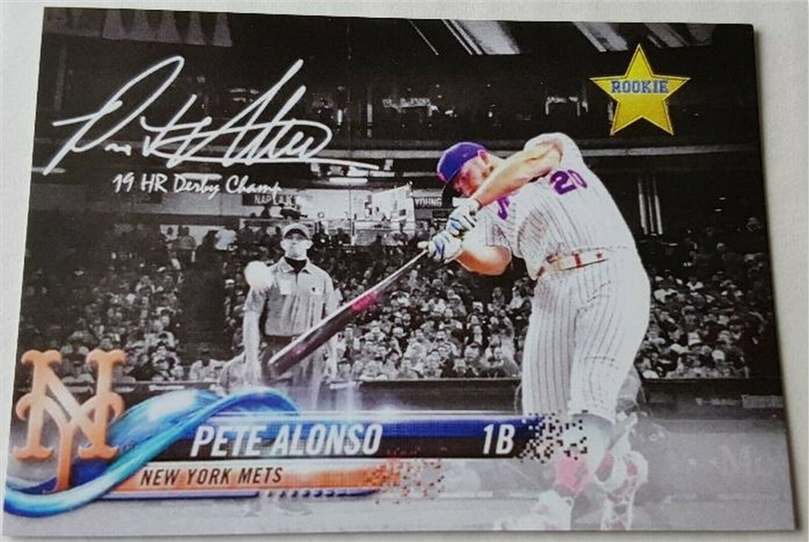 PETE ALONSO 2019 STAR Rookie Card RC Custom NY Mets 19 HR Champ NO RESERVE