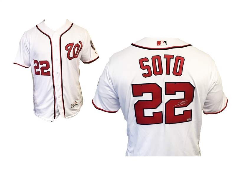 HOT! Nationals Young (20!) Superstar Juan Soto Autographed Majestic XL Jersey MLB Authenticated