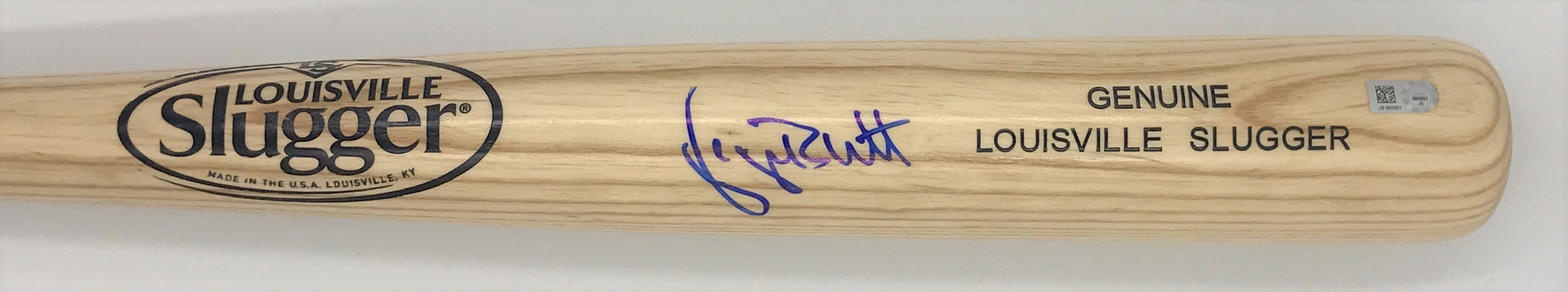Kansas City HOFer George Brett Autographed Louisville Slugger Bat MLB Authenticated
