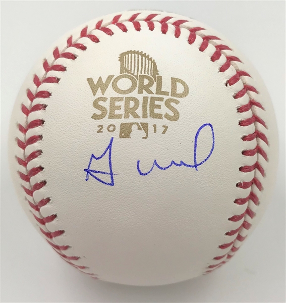 Jose Altuve Houston Astros Autographed 2017 World Series Logo Baseball MLB Certified