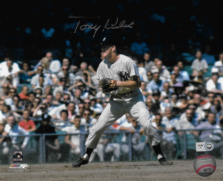 Tony Kubek NY Yankees Signed 8x10 Vintage Color Photo MLB Authenticated