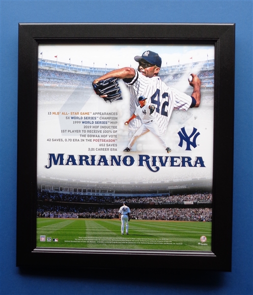 Mariano Rivera Beautiful 15x17" Framed Career Stats Collage by Fanatics NO RESERVE