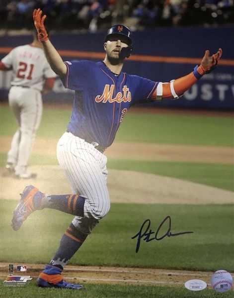 Pete Alonso Mets (ROY?) Signed 11X14 Photo JSA COA No Reserve (glare on pic is from camera)  Photo is perfect