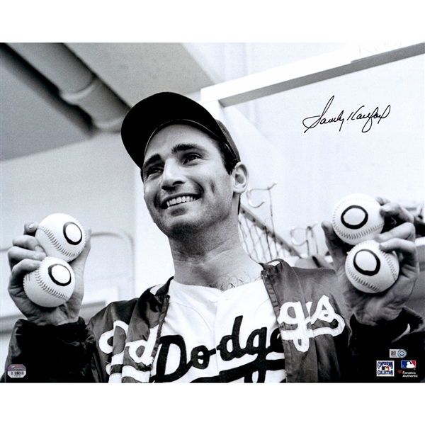 Sandy Koufax Los Angeles Dodgers Autographed 16" x 20" Four Balls Photograph