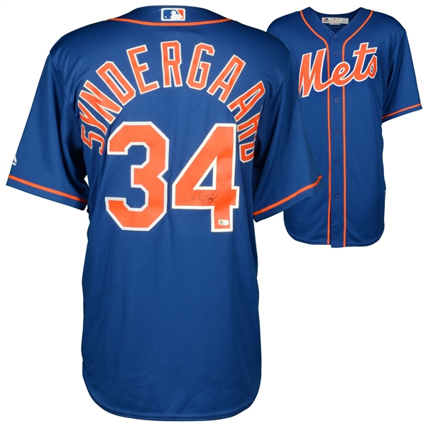 Noah Syndergaard New York Mets Autographed Blue Replica Jersey