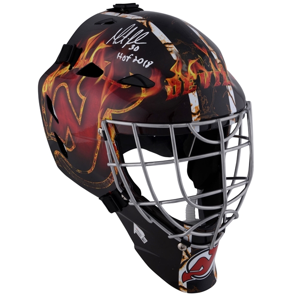 Martin Brodeur New Jersey Devils Autographed Replica Full-Size Goalie Mask with HOF 2018 Inscription