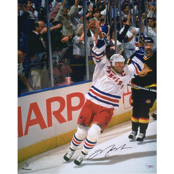 Mark Messier New York Rangers Autographed 16" x 20" Stanley Cup Goal Celebration Photograph