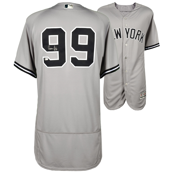 Aaron Judge New York Yankees Autographed Majestic Gray Authentic Jersey