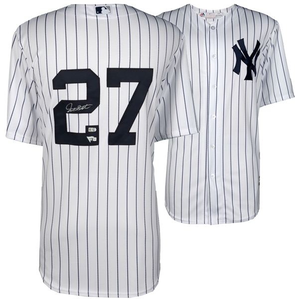 Giancarlo Stanton New York Yankees Autographed Majestic White Replica Jersey