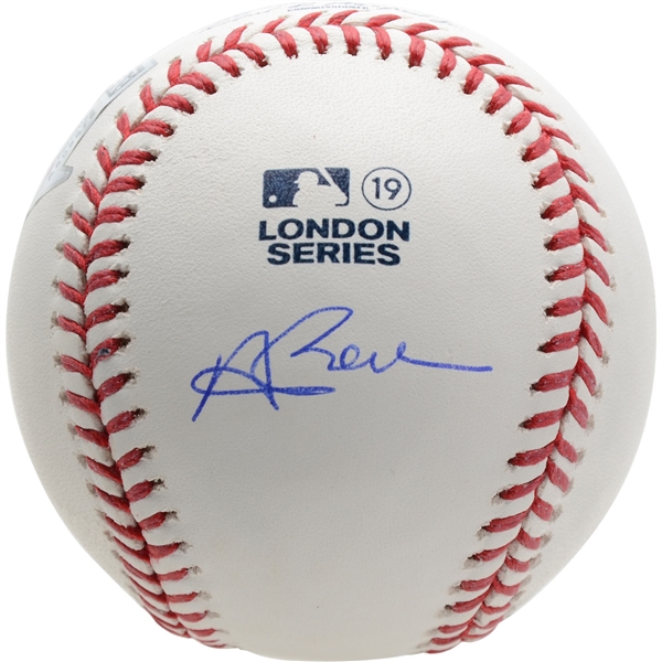 Andrew Benintendi Boston Red Sox Autographed London Series Baseball