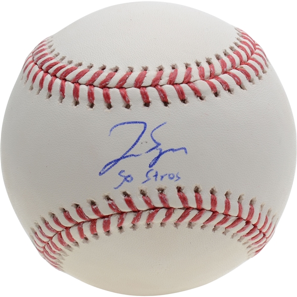 George Springer Houston Astros Autographed Baseball with "Go Stros" Inscription
