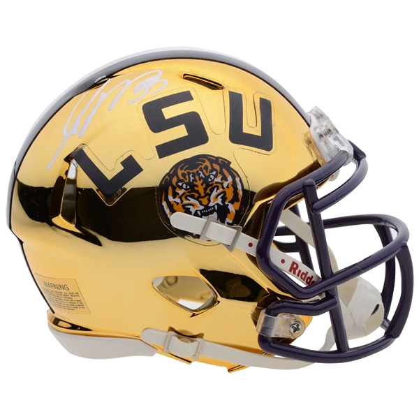 Jamal Adams LSU Tigers Autographed Riddell Chrome Speed Mini Helmet
