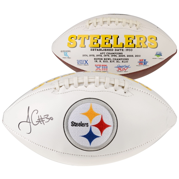 James Conner Pittsburgh Steelers Autographed White Panel Football