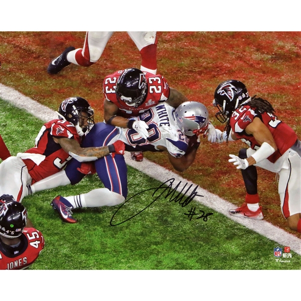 James White New England Patriots Autographed 8" x 10" Super Bowl LI Champions Game-Winning Touchdown Photograph with "SB GW TD" Inscription