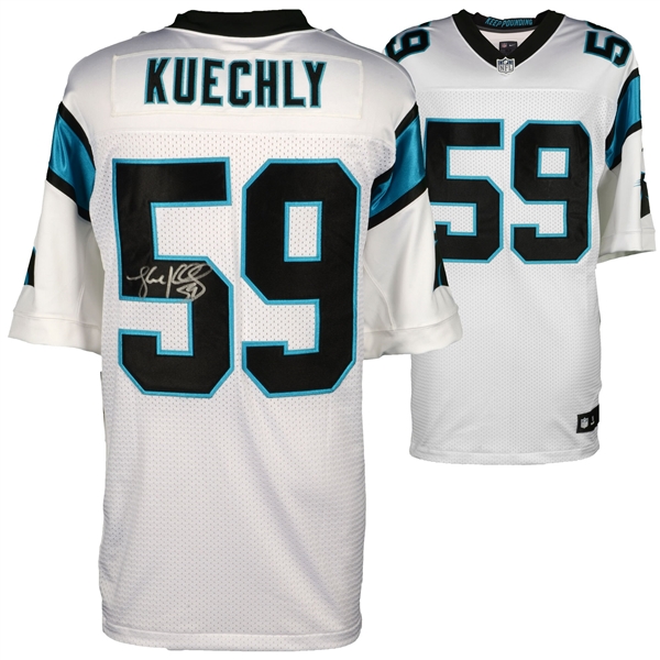 Luke Kuechly Carolina Panthers Autographed Nike White Elite Jersey