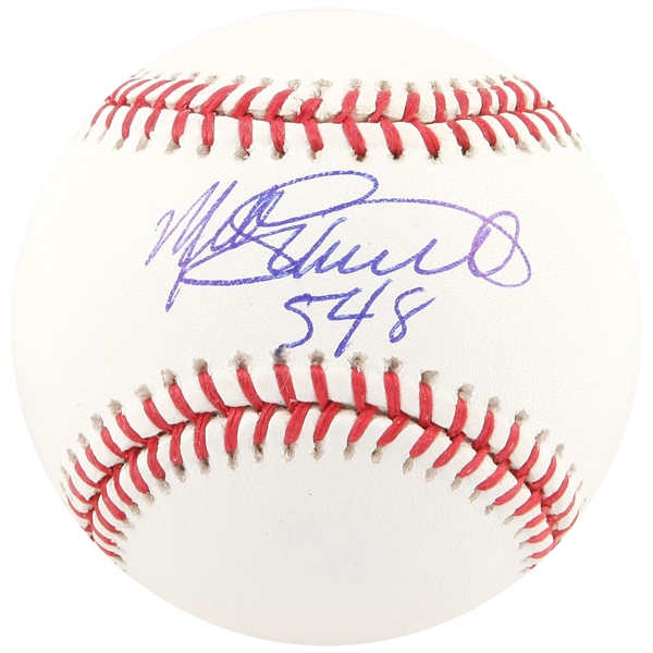 Mike Schmidt Autographed MLB Baseball with "548" Inscription